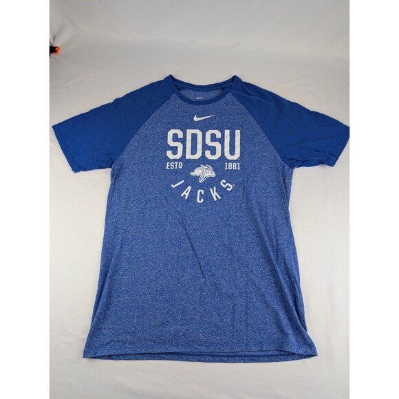 Nike M South Dakota State University Jackrabbits Blue Shirt SDSU Jacks - Picture 1 of 6